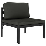 5 Piece Garden Lounge Set with Cushions Aluminium Anthracite - Top-Down View