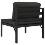 Sectional Middle Sofa with Cushions Aluminium Anthracite
