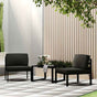 Sectional Middle Sofa with Cushions Aluminium Anthracite
