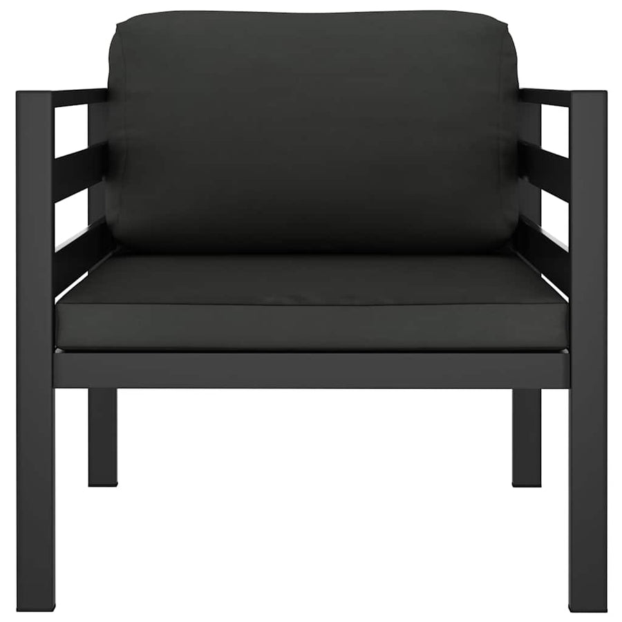 Single Sofa with Cushions Aluminium Anthracite