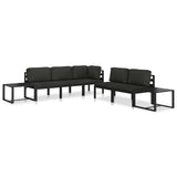 Single Sofa with Cushions Aluminium Anthracite