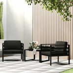 Single Sofa with Cushions Aluminium Anthracite