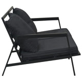 Garden 2-Seater Sofa with Cushions Dark Grey Aluminium