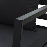 Garden 2-Seater Sofa with Cushions Dark Grey Aluminium