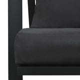 Garden 2-Seater Sofa with Cushions Dark Grey Aluminium - Rear View