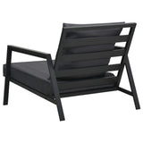 Garden Sofa with Cushions Dark Grey Aluminium