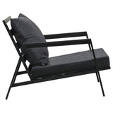 Garden Sofa with Cushions Dark Grey Aluminium - Top-Down View