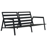 4 Piece Garden Lounge Set with Cushions Aluminium Dark Grey