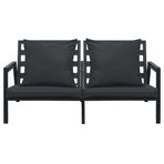 4 Piece Garden Lounge Set with Cushions Aluminium Dark Grey