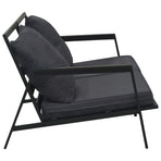 5 Piece Garden Lounge Set with Cushions Aluminium Dark Grey