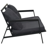 5 Piece Garden Lounge Set with Cushions Aluminium Dark Grey - 45-Degree Angle