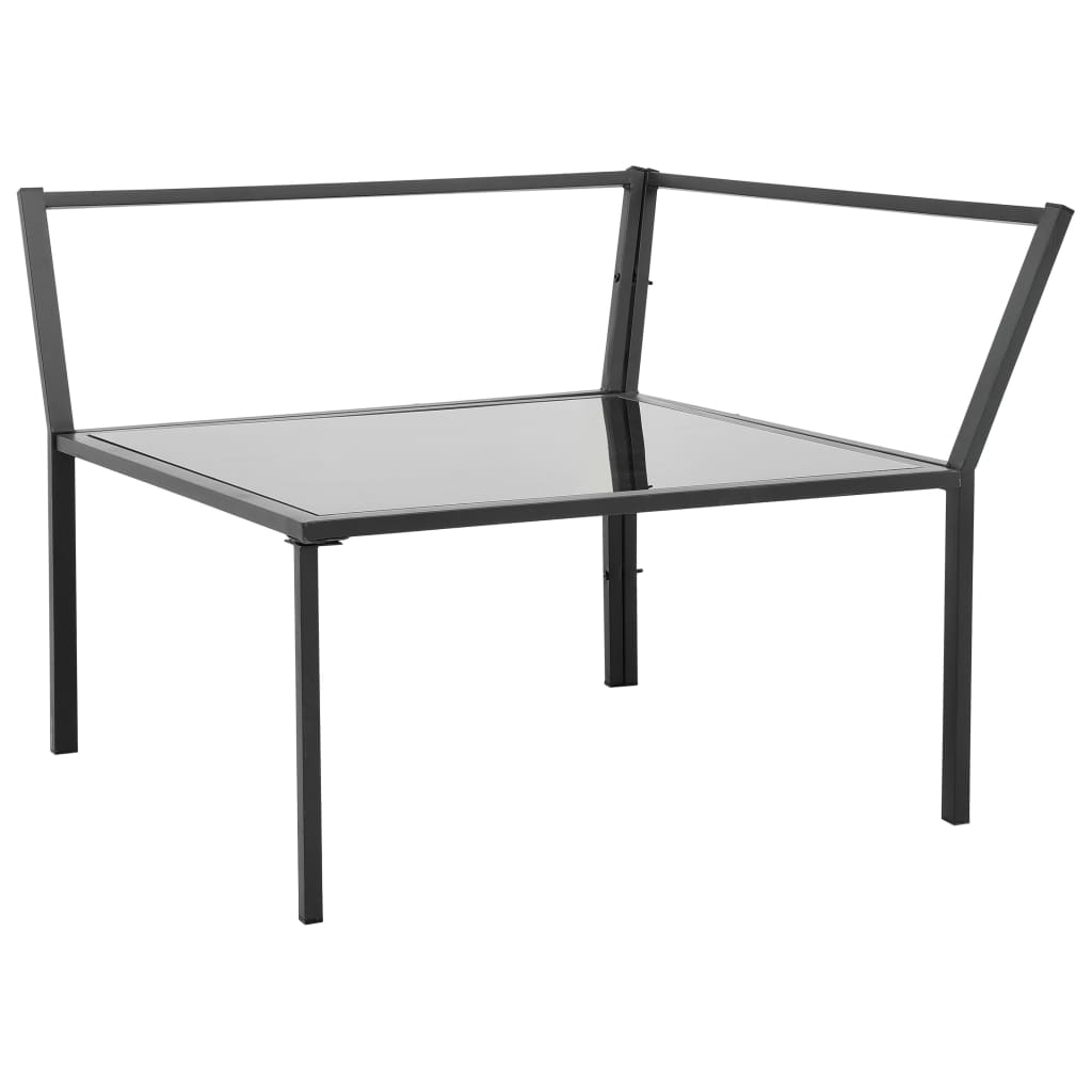 5 Piece Garden Lounge Set with Cushions Aluminium Dark Grey
