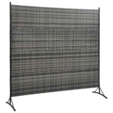 Room Divider Poly Rattan Anthracite 175x180 cm