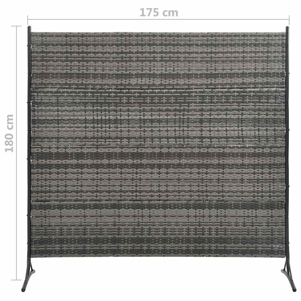 Room Divider Poly Rattan Anthracite 175x180 cm