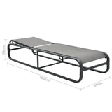 Sun Lounger Aluminium and Textilene - Low Angle