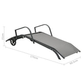 Sun Loungers 2 pcs with Table Textilene and Steel - Extra Image
