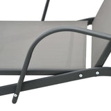 Sun Loungers 2 pcs with Table Textilene and Steel - Close-Up Angle