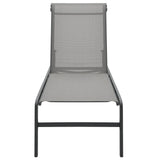 Sun Loungers 2 pcs with Table Textilene and Steel