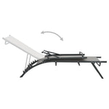 Sun Loungers 2 pcs Textilene and Steel - Top-Down View