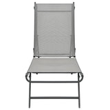 Sun Loungers 2 pcs Textilene and Steel - 45-Degree Angle