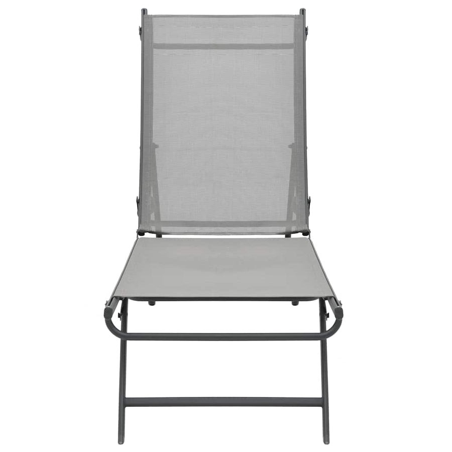 Sun Loungers 2 pcs Textilene and Steel