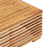 Garden Table 69.5x69.5x31 cm Solid Teak Wood - Top-Down View