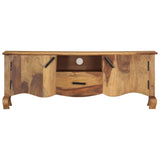 TV Cabinet 115x30x42 cm Solid Wood - Side View