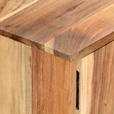 TV Cabinet 118x30x45 cm Solid Acacia Wood - 45-Degree Angle