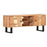 TV Cabinet 118x30x45 cm Solid Acacia Wood - Rear View
