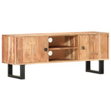 TV Cabinet 118x30x45 cm Solid Acacia Wood - Low Angle