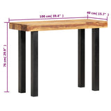 Console Table 100x40x76 cm Solid Acacia Wood