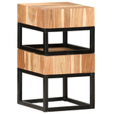 Side Tables 2 pcs Solid Acacia Wood - Top-Down View