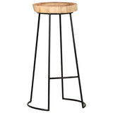 Bar Stools 2 pcs Solid Acacia Wood - Extra Image