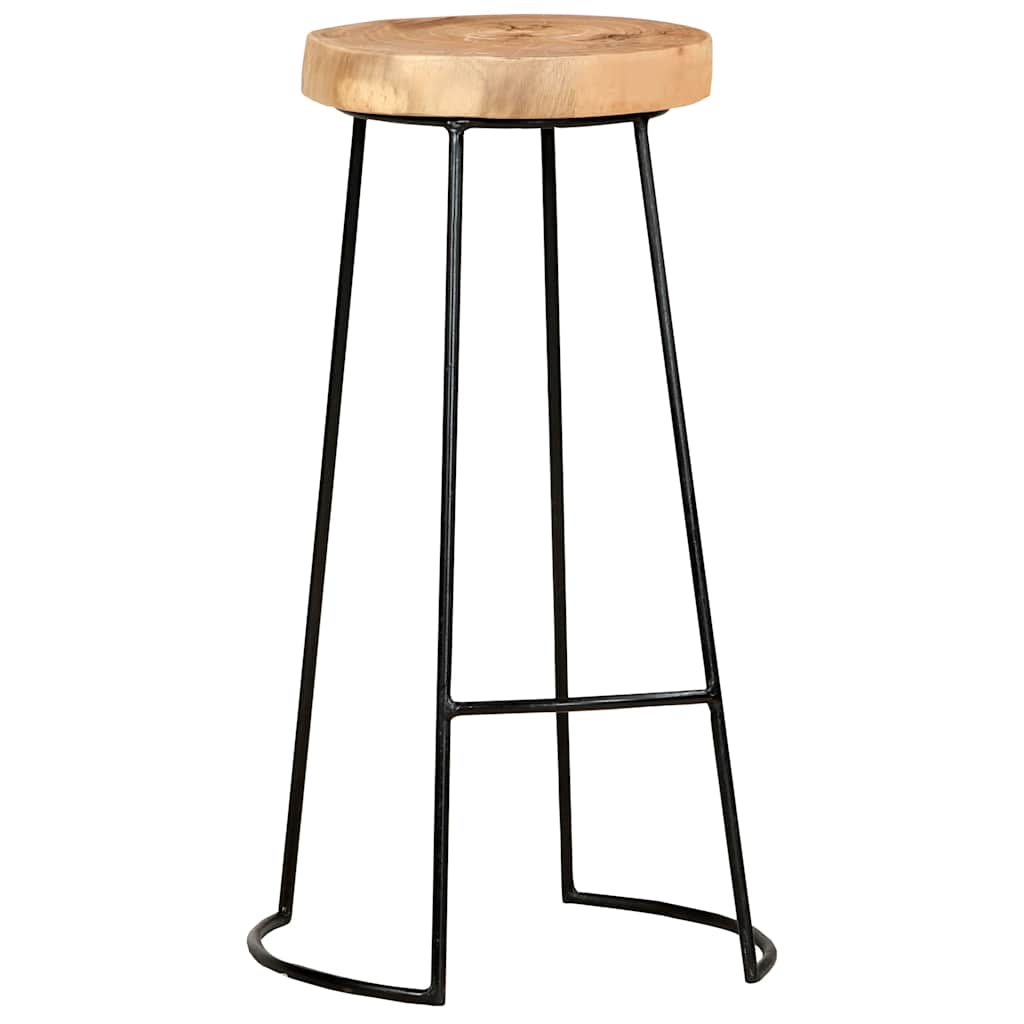 Bar Stools 2 pcs Solid Acacia Wood