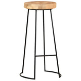 Bar Stools 2 pcs Solid Acacia Wood