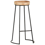 Bar Stools 2 pcs Solid Acacia Wood