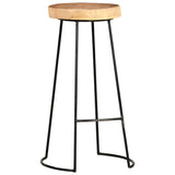 Bar Stools 2 pcs Solid Acacia Wood - Extra Image