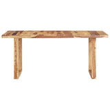 Dining Table 180x90x76 cm Solid Acacia Wood - Front View