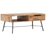 Coffee Table 88x55x40 cm Solid Acacia Wood - Close-Up Angle