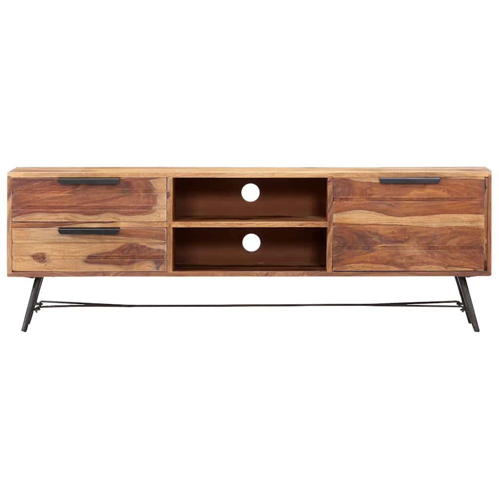 TV Cabinet 140x28x47 cm Solid Acacia Wood