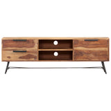 TV Cabinet 140x28x47 cm Solid Acacia Wood
