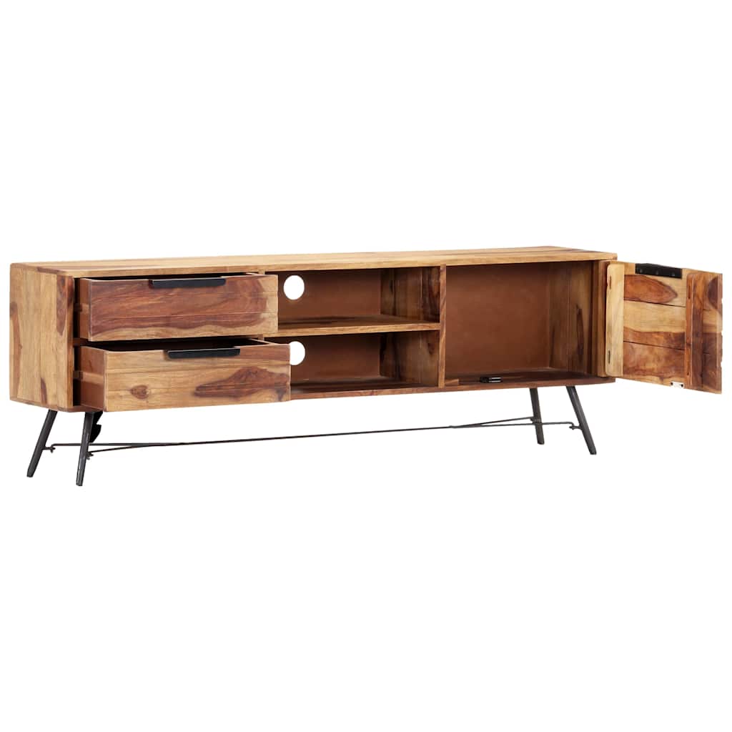 TV Cabinet 140x28x47 cm Solid Acacia Wood