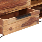 TV Cabinet 140x28x47 cm Solid Acacia Wood