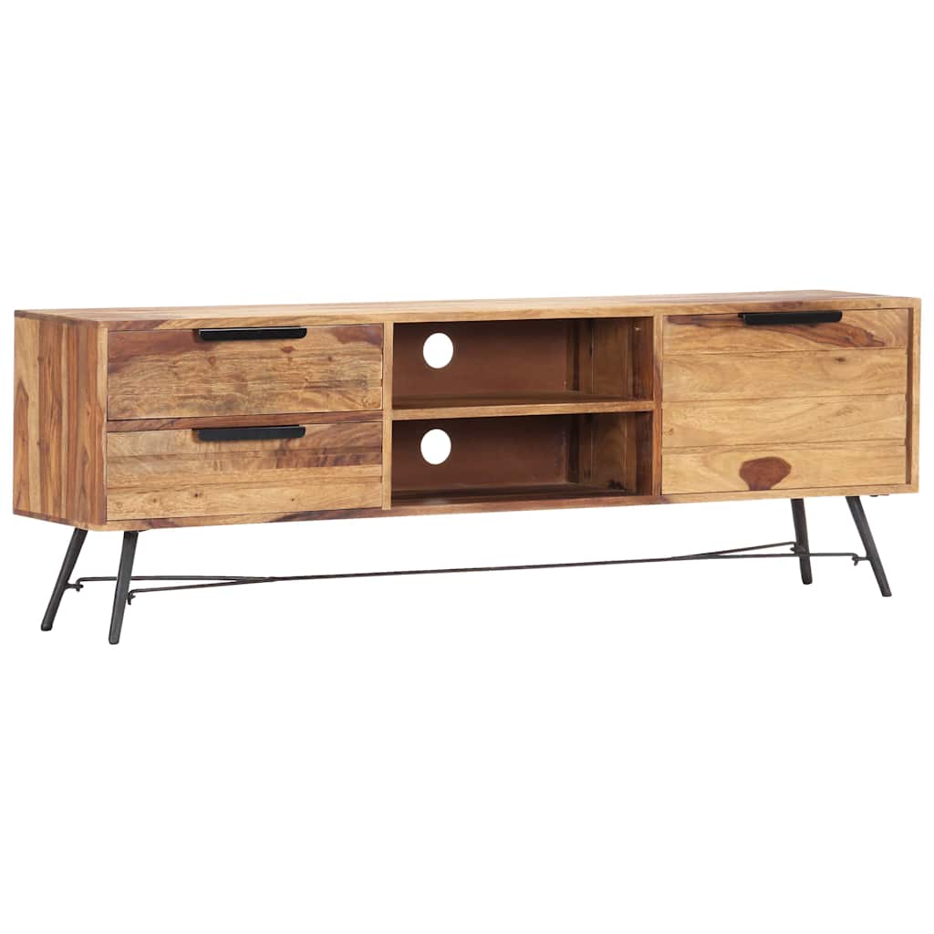 TV Cabinet 140x28x47 cm Solid Acacia Wood