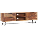 TV Cabinet 140x28x47 cm Solid Acacia Wood