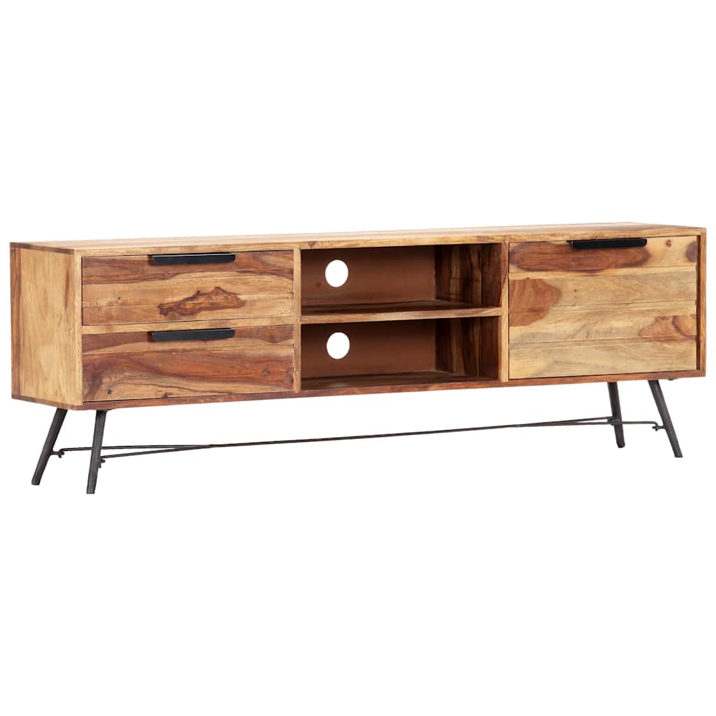 TV Cabinet 140x28x47 cm Solid Acacia Wood