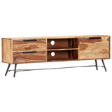 TV Cabinet 140x28x47 cm Solid Acacia Wood