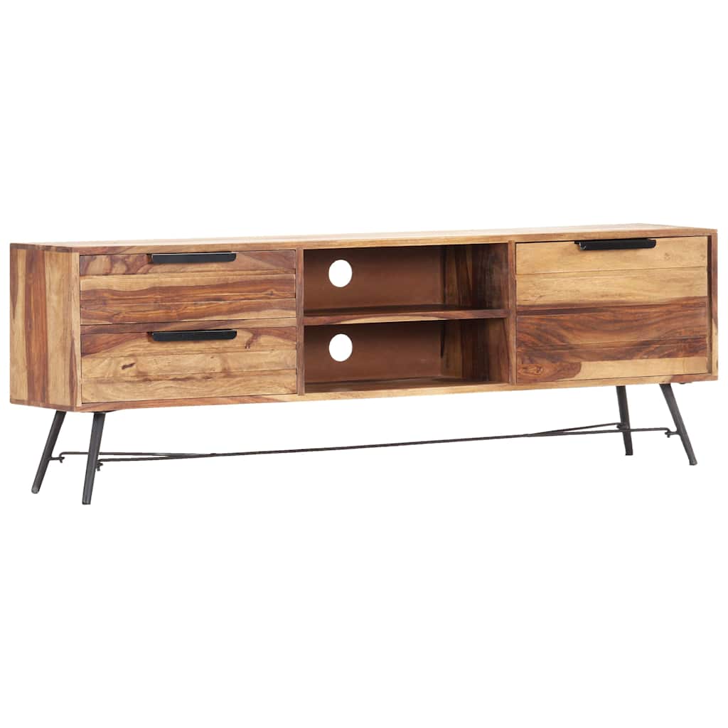 TV Cabinet 140x28x47 cm Solid Acacia Wood