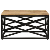 Coffee Table 68x68x35 cm Solid Mango Wood - Front View