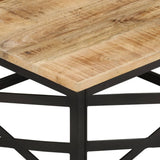 Coffee Table 68x68x35 cm Solid Mango Wood - Side View